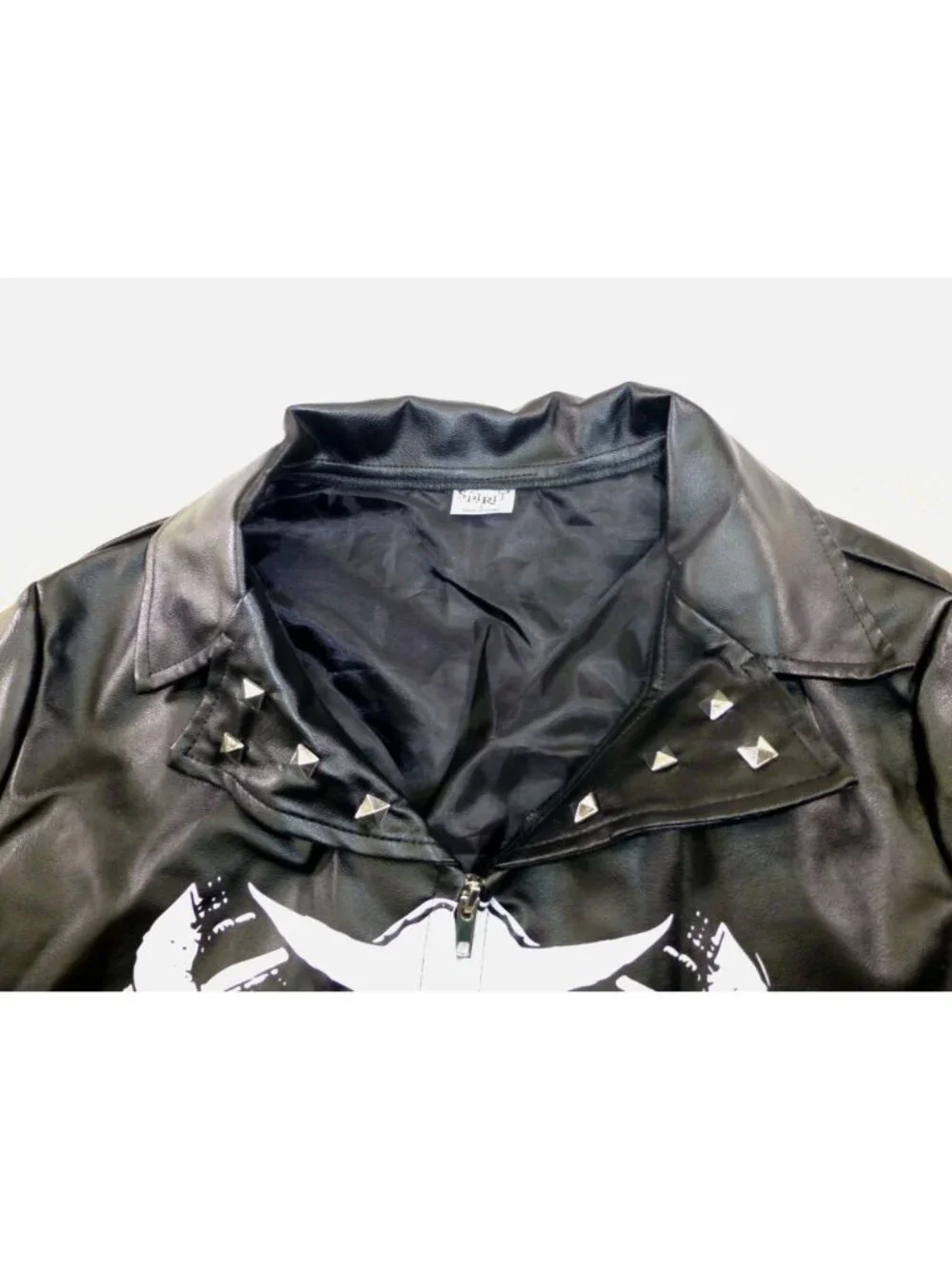 Spirit Halloween Skeleton Faux Leather Jacket With Ribcage & Bone Print -Youth L - Picture 13 of 14